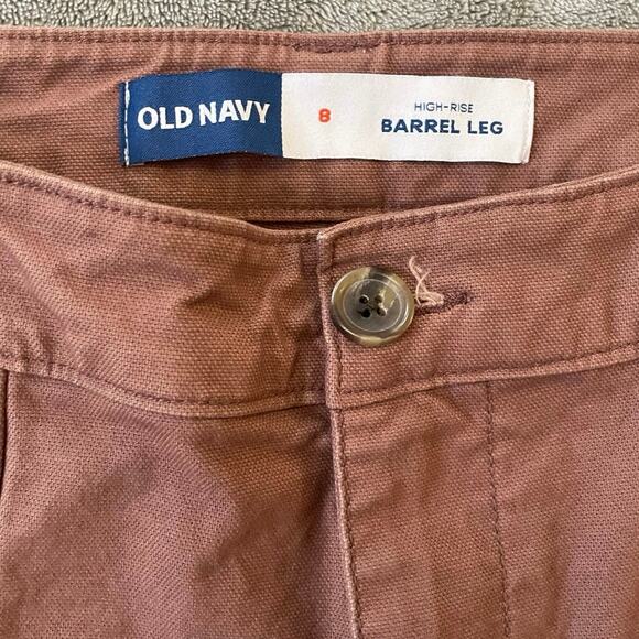Old Navy High Rise Barrel Leg Jeans Size 8 Utility - Picture 10 of 10